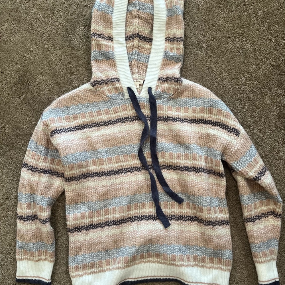 Hem & Thread Cream and Blue Striped Sweater
NWOT